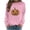 Pink, variant on Maqroz Oversized Sweatshirts for Women Halloween Fall Graphic Sweaters Long Sleeve Crewneck Pullover Crystal Beaded Decor Tops Drop Shoulder Slouchy Boutique Clothing