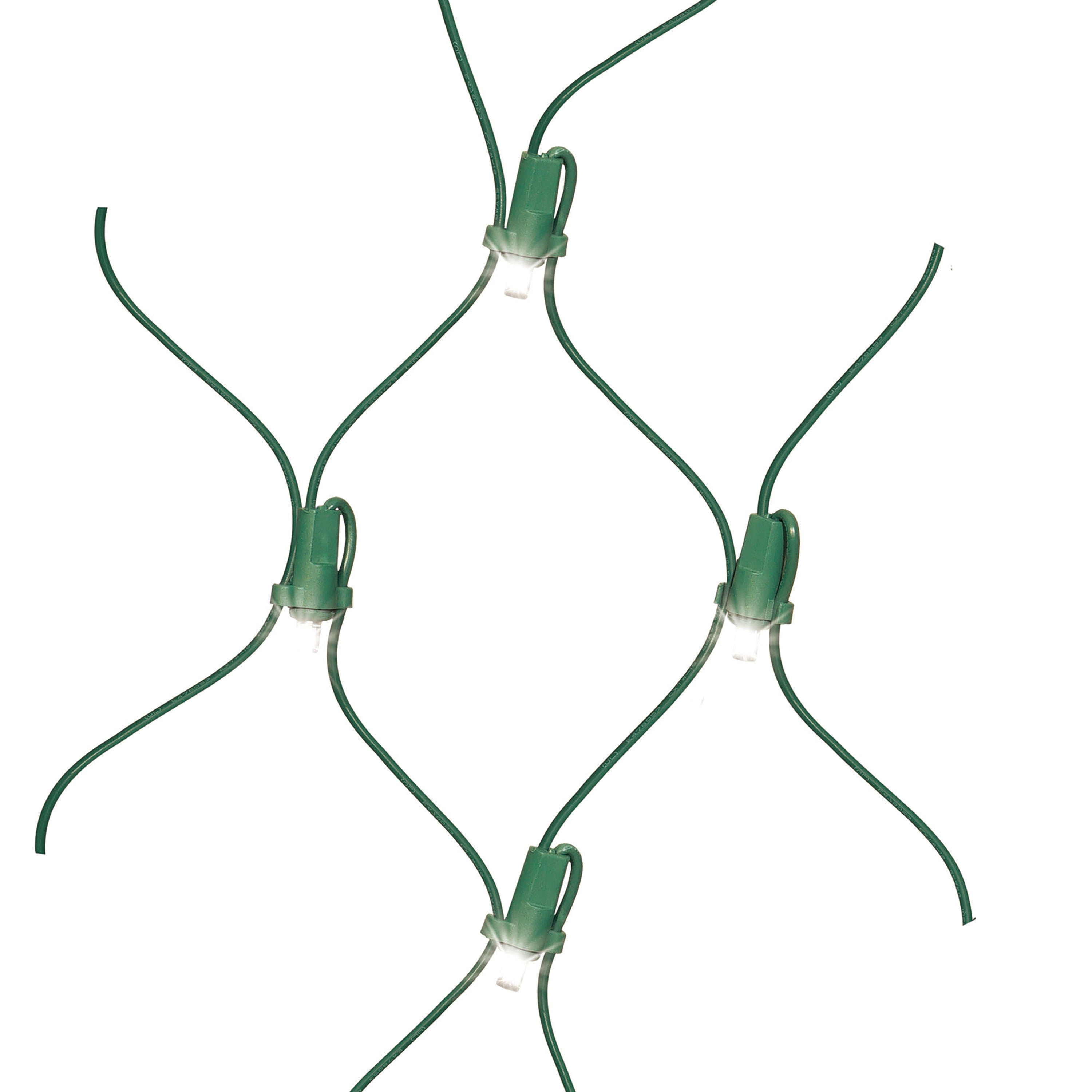Indoor/Outdoor 160-Count LED 8-Function Sync Christmas Net Lights, Cool White, Green Wire, 6' x 4', by Holiday Time