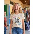 thumbnail image 4 of RUINIXCW Toddler Baby Girl Back to School T Shirt First Day of School Outfit Little Girl Pre Kindergarten First Second Third Fourth Fifth Grade Short Sleeve Casual Summer Tops 4-11Y, 4 of 8