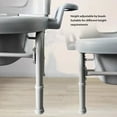 thumbnail image 3 of Commode Chair for Toilet, Bedside Commode Non Slip Wider Armrests Sealed Lid 3 Level Height Adjustable PU Padded Backrest  for Pregnant Women, 3 of 7