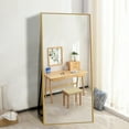 thumbnail image 2 of Modern Large Freestanding Full-Length Floor Mirror Dress Mirror 71"x28" - Antique Gold, 2 of 5