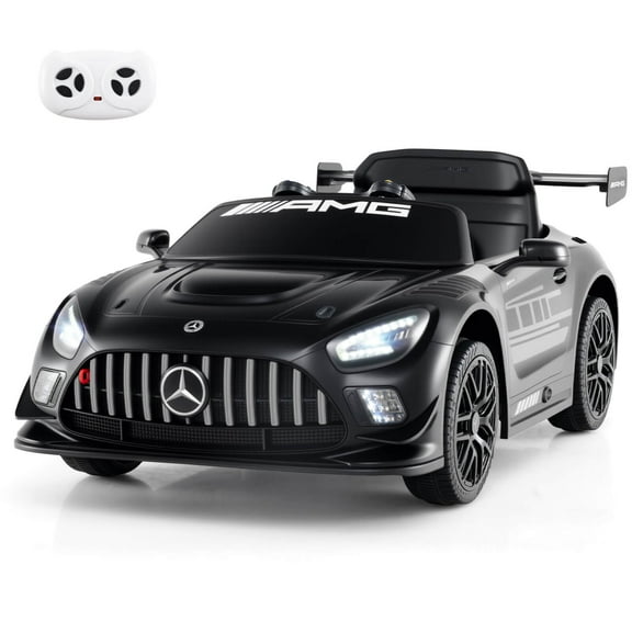 Costway Ride on Car Licensed Mercedes-AMG GT3 Kids Car with Remote Control 3 Speeds Black