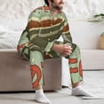 thumbnail image 7 of Naloa Retro Cover For Coffee Men’s Pajamas Set - Long Sleeve Button Down Sleep Shirt and Pajama Bottoms Sleepwear Set-Medium, 7 of 7