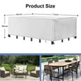 thumbnail image 6 of Hootek Patio Furniture Covers, 71×47 Outdoor Furniture Cover Waterproof, Heavy Duty Oxford Patio Table Cover for Outdoor Table, Chair, Sofa, Desk (Silver 71"L×47"W×30"H), 6 of 7