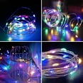 thumbnail image 2 of Solar String Lights for Outside,Copper Wire Solar Fairy Lights 8 Modes Waterproof Outdoor String Lights for Christmas Party Patio Garden Decoration(Multicolor-16FT-50LED), 2 of 6