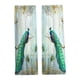 thumbnail image 4 of 2 cortinas de tul azul pavo real para ventanas, paneles de cortina transparentes 107cmx213cm, 4 of 9