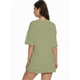 thumbnail image 5 of Women's Crew Neck Short Sleeve T-Shirts - Summer Casual Tee Tops, Lightweight Comfort Fit, 5 of 6