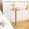 thumbnail image 7 of Syvvy Small Side Table, Drink Table for Small Spaces, Modern Accent Table Martini Table with Solid Wood Leg, Round End Tables Living Room for Bedroom and Office (Rustic Walnut), 7 of 7
