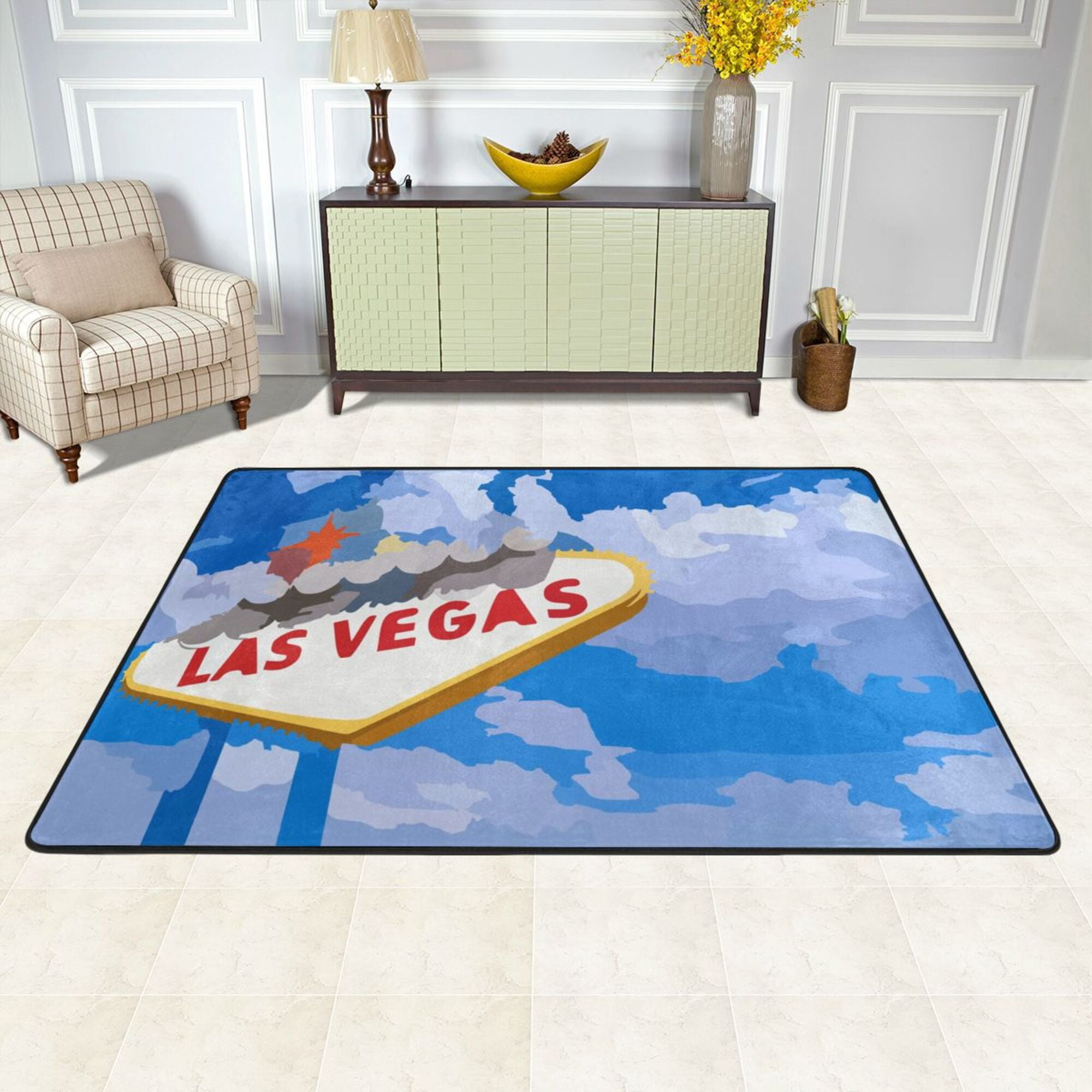  JISMUCI Long Area Rug Las Vegas Sign Welcome to Fabulous Las  Vegas, Nevada Sign Design Non-Slip Floor Carpet Hallway Doormat Entrance  Door Mats Home Decor Washable Runner, 23.6 X70.8inch : Home