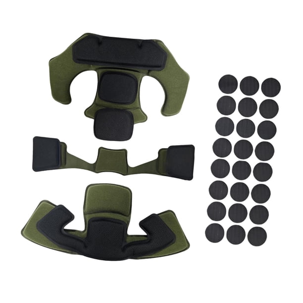 Kit de acolchado para casco, alfombrillas interiores protectoras, suministros multifunción, suaves y cómodos. Verde