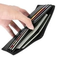 thumbnail image 5 of HAWEE Slim Billfold Wallet for Men RFID Blocking Genuine Leather Scan Proof 10 Card Slots with ID Window Flap, Black, 5 of 7