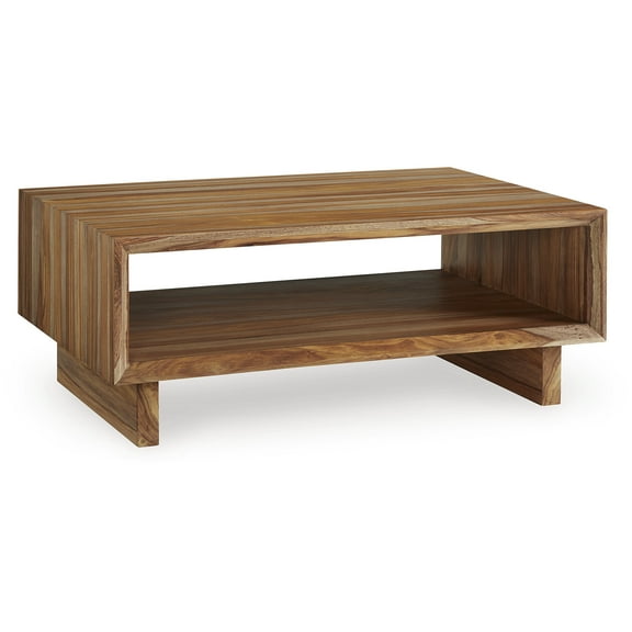 Signature Design by Ashley Dressonni Modern Rectangular Coffee Table, Brown