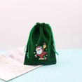 thumbnail image 1 of Bolsas de terciopelo de Feliz Navidad, bolsas de embalaje de joyería de Boutique con cordón verde, bolsas de regalo de dulces, Favor, 9x12, 13x18cm, 4 piezas por lote, 1 of 4