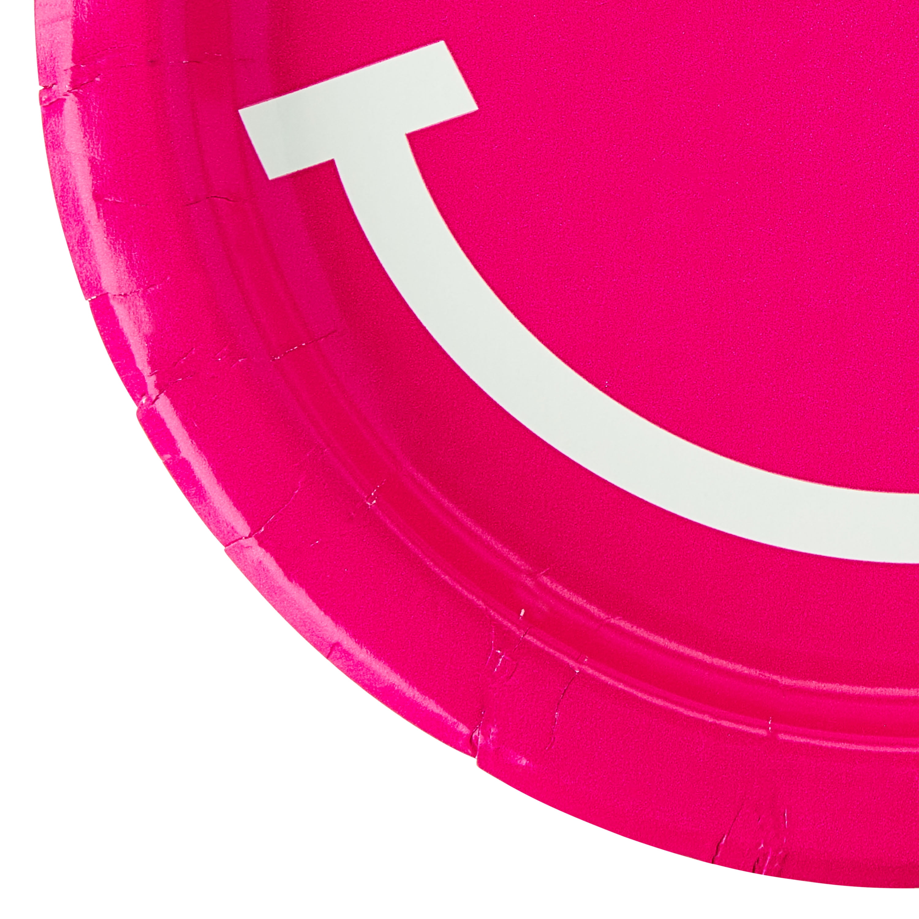 Cheerful Disposable Paper Plates, 7", Pink, 10 Count, by Way To Celebrate