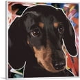 thumbnail image 1 of ARTCANVAS Dachshund Dog Breed Red Abstract Canvas Art Print - Size: 18" x 18" (1.50" Deep), 1 of 9