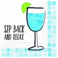 thumbnail image 2 of Design Design DESIGN62409470 Sip Back Relax Cocktail Napkin, 2 of 2
