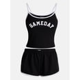 thumbnail image 5 of No Boundaries Sports Tank Top and Shorts Sleep Set, 2-Piece, Women's XS-XXL, 5 of 5