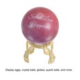 thumbnail image 5 of Unique Bargains Crystal Ball Rabbit Display Stand,1.377 Inch Diameter ,Metal Ball/Egg Holder, Gold, 5 of 5