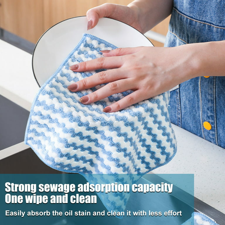 Cleanomic Reusable Kitchen Cloths (4 Pack) - Kitchen Washcloths, Dish Towels, Cleaning Cloths, Dish Cloths for Washing Dishes, Dish Rags for Washing