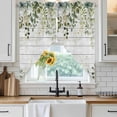 thumbnail image 6 of Green Swag Valances for Windows, Kitchen Window Curtains Over Sink, Eucalyptus Leaves Window Treatment Curtains for Living Room/Bedroom Curtains 2 Panel Sets 36"x45", 6 of 8