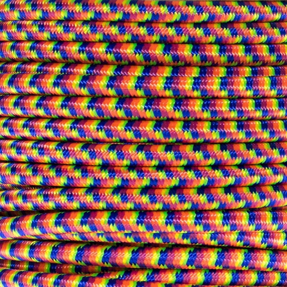 West Coast Paracord Bungee Elastic Nylon Shock Cord (1/4 Inch x 50 Feet, Kaleidoscope)