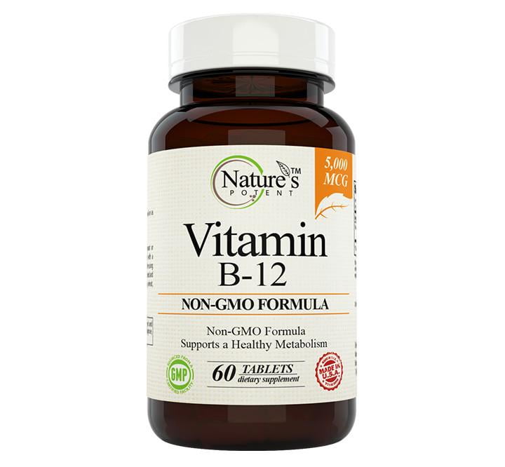 Nature's Potent™ - Vitamin B-12, 5,000 mcg 60 Tablets