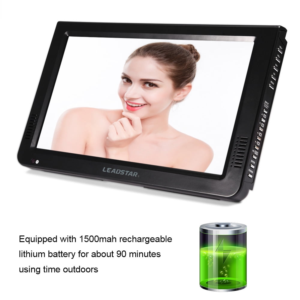 LEADSTAR Video Player,Car Caravan Outdoor Caravan Outdoor or Freeview LED TV Portable TFT Video Player Screen Freeview LED TV Video Kitchen Support USB 10 Inch Portable Player Car Caravan