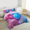 thumbnail image 3 of Castle Fairy Love Heart Couple Bedding Comforter Set 2pcs for Teens Adults,Pink Blue Twin Comforter Sets Microfiber,Romantic Valentine's Day Breathable Bedding Set,Lightweight Room Decor,Reversible, 3 of 8