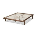 thumbnail image 3 of Allora Mid-Century Wood Full Platform Bed in Walnut Brown, 3 of 7