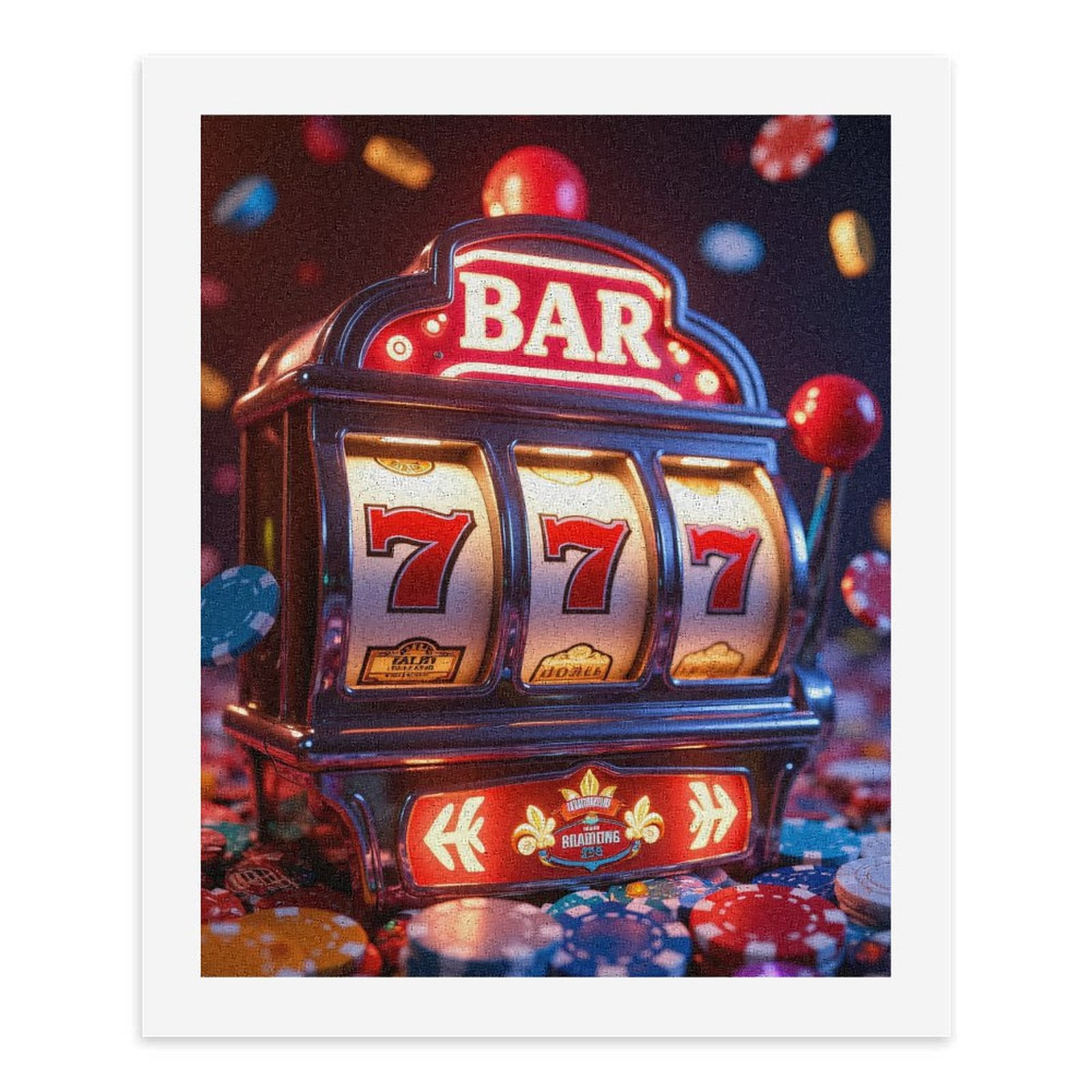 Paint by Numbers Kit for Adults, Slot Machine Jackpot Casino 777 Paint by Numbers, Easy Paint by Numbers Kit for Adults Beginner, DIY Adult Paint by Number Kits on Canvas, Home Decor