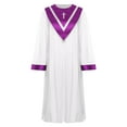thumbnail image 1 of iiniim Robe de Chorale d'Église Unisexe avec Étole en V Robe de Collation des Grades pour Université École Secondaire Ado Bachelier Violet M/160, 1 of 4