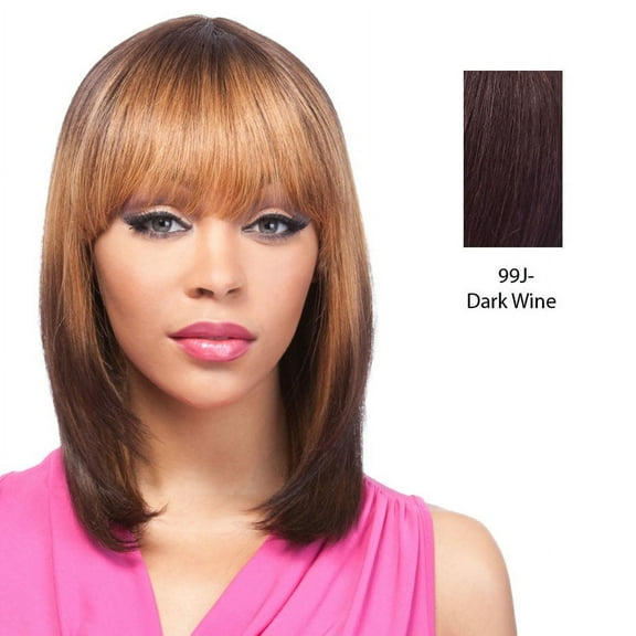 100% Human Hair Wig Yaki 1012,Dark wine