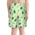 thumbnail image 3 of Cauagu Avocado Print Swim Trunks for Men,Youth Boys Swim Shorts Compression Liner Beach Shorts Boys' Swimming Shorts 7-20 Years Bathing Suit-Large, 3 of 7