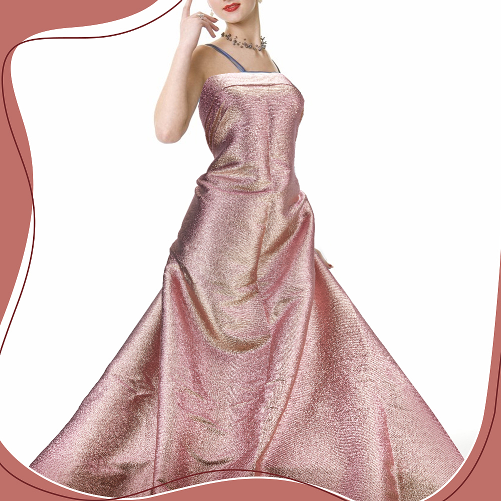 1pc 2.2 Yards Rose Brown Iridescent Fabric Metallic 60Inch color Changing Polyester Fabric Shimmer Sewing Holograhic Fabric Sparkle Fabric Accessories for Wedding Dress Decoration Crafts