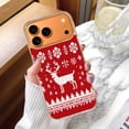 thumbnail image 2 of Case For Apple iPhone Air / 17 Pro / 17 Pro Max Series Case, Slim Thin Transparent Flexible Clear TPU Shockproof Phone Case For iPhone 17 Series, Knitted Christmas Deer Snow, 2 of 6
