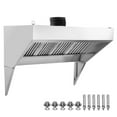 thumbnail image 4 of KFFKFF 8FT Range Hood, Stainless Steel Commercial Exhaust Hood, with Rust-Proof Construction and 4 Removable U-shaped Oil Filtration Meshes, Designed for Food Trucks and Concession Trailers, 4 of 9