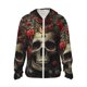 thumbnail image 1 of Fotbe Classical Rose Crown Skull Chaqueta con Protección Solar UPF 50+ para Hombre y Mujer, Camisa con Capucha y Bolsillos-Large, 1 of 7