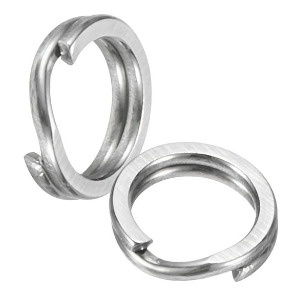 80pcs Split Rings Fishing Stainless Steel 3# 17kg Lure Ring for Sea Freshwater