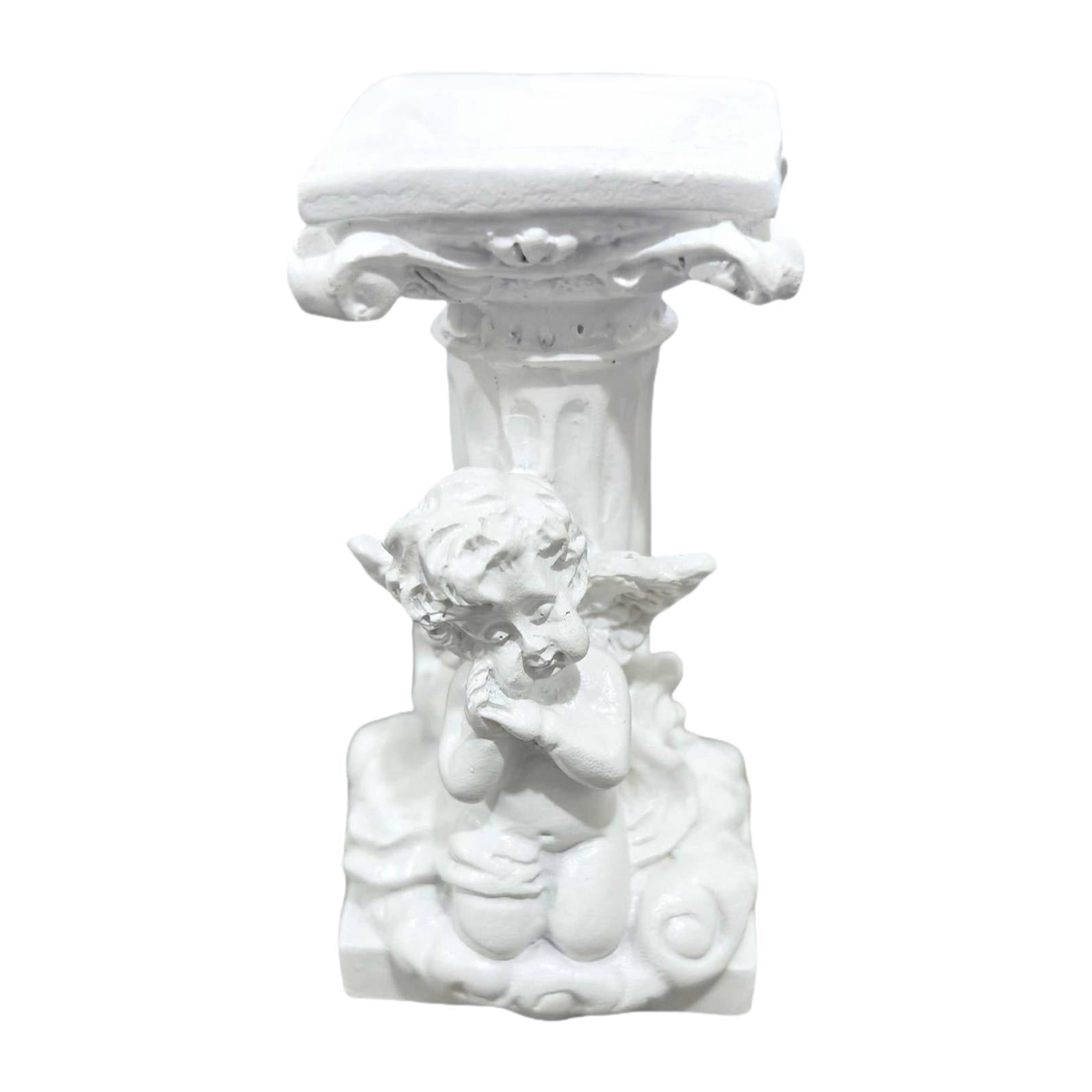 koolsoo Angel Statue Outdoor Sculpture Collecting Friend Gift Yard Art Decor Decorative Figurine for Outside Pathway Living Room Desk
