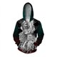 thumbnail image 3 of Sudadera con capucha con estampado 3D de mariposa, águila y lobo para hombre, sudadera con gráfico de demonio animal, sudadera holgada con cremallera, sudaderas cómodas, 3 of 5