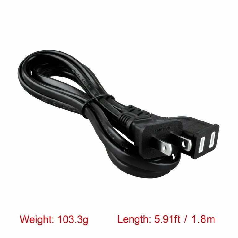 FITE ON Compatible 6ft AC IN Power Cord Plug Replacement for