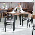 thumbnail image 3 of Flash Furniture Wright Metal/Wood Restaurant Chair, Set of 2, Walnut/Gray, 3 of 12