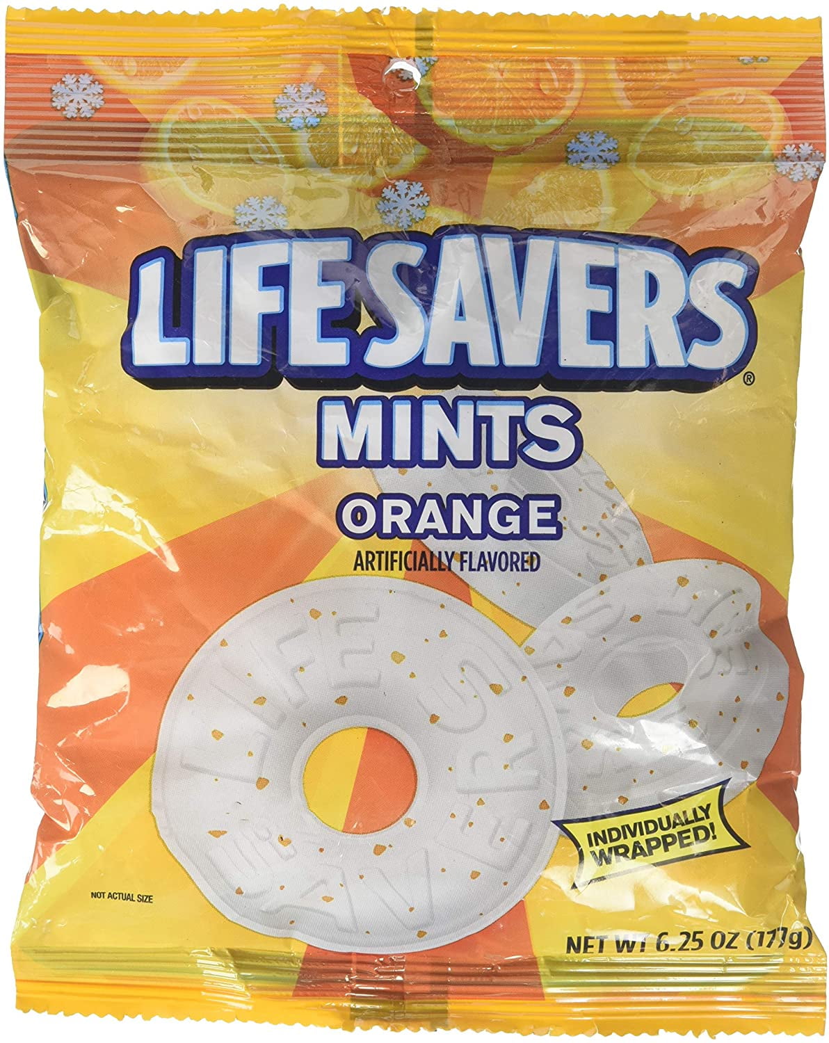 LifeSavers Orange Mints 6.25oz Bag 2 Pack