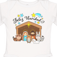 thumbnail image 4 of Inktastic Feliz Navidad Cute Nativity Scene Boys or Girls Long Sleeve Baby Bodysuit, 4 of 5