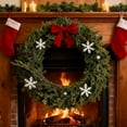 thumbnail image 6 of Artificial Christmas Garland - Cedar Garland - Cypress Garlands - Real Touch Faux Greenery - Garland Christmas Decorations for Home Dining Table Mantel Porch Winter Christmas Decor, 6 of 8
