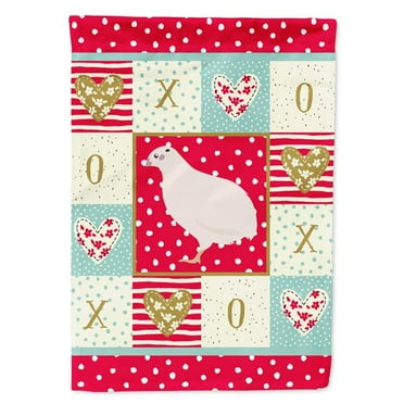 Carolines Treasures CK5384CHF 28 x 0.01 x 40 in. Texas Quail Love Flag Canvas House Size