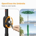 thumbnail image 5 of ACEGOSES 7.5ft LED Solar Outdoor Patio Market Table Umbrella with Polyester Canopy for Garden,Yard and Poolside, Forest Green, 5 of 9