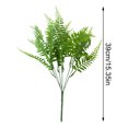 thumbnail image 3 of 1pc Artificial Ferns For Outdoor, Imitation Plants For Indoor Green Plant Stems And Leaves Shrub Branches Fake Ferns Plastic, Faux Persian Fern Decor, 3 of 6