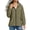 Army Green women's casual windbreaker jacket a1, variant on thefmos Women's Fall Winter Spring Hooded Zip Up Casual Windbreaker Raincoat Loose Fit Outdoor Solid Coats Travel Vacation Fashion Outerwear, Black L