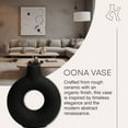 thumbnail image 2 of Open Box Villa Moda Oona Decorative Modern Ring Vase, Large, Black, 2 of 7